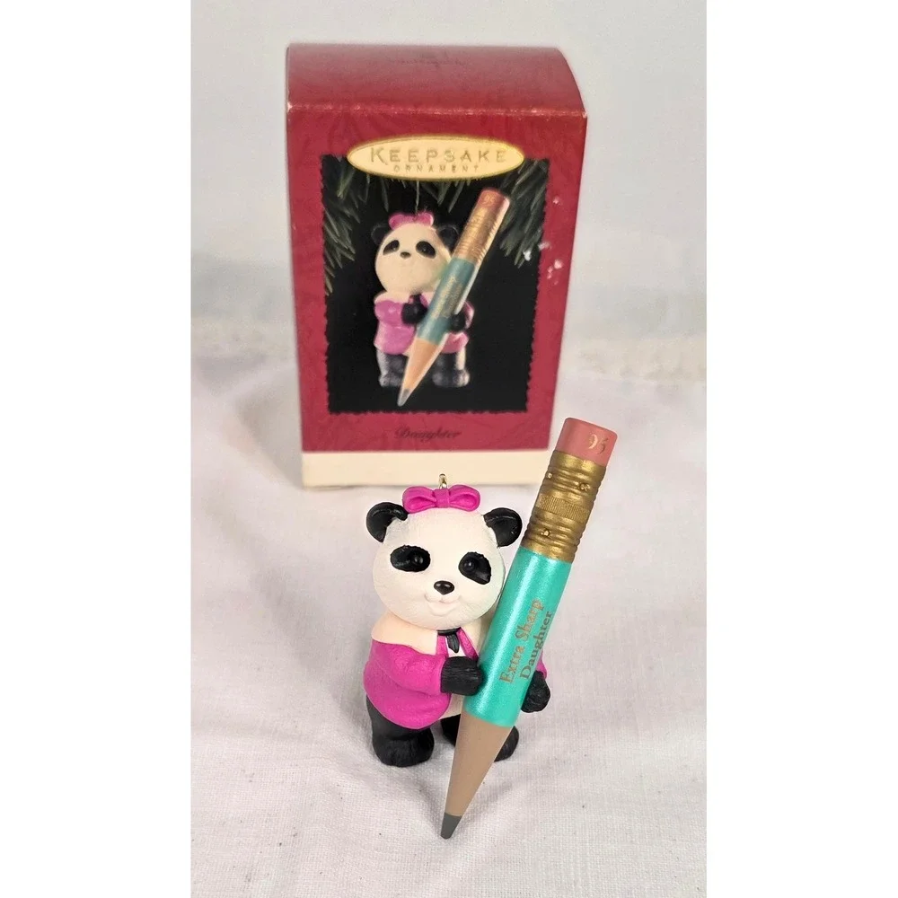Hallmark Keepsake Ornament 1995 Extra Sharp Daughter Panda Bear Vintage QX5327